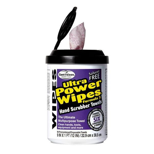 Ultra Power Wipes Formula Multipurpose Hand Scrubber Towels - Case of 6 (90 Ct)