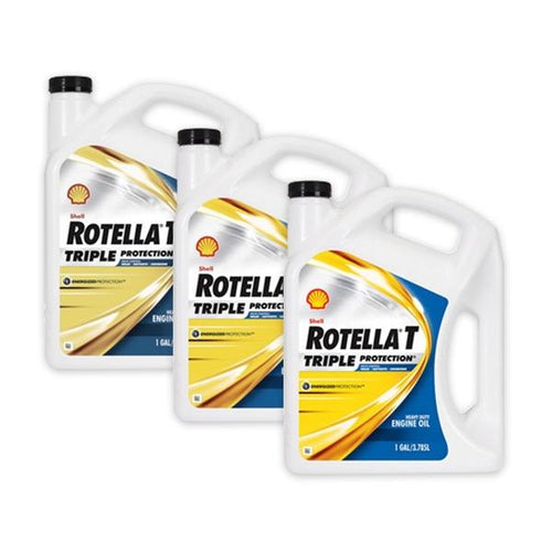 Shell Rotella T 5W-40 Fully Synthetic Heavy Duty Engine Oil - Case of 3 (1 Gallon)