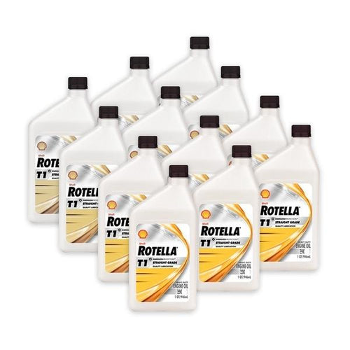 Shell Rotella T1 30 Heavy Duty Engine Oil (CF/CF-2) - Case of 12 (1 qt)