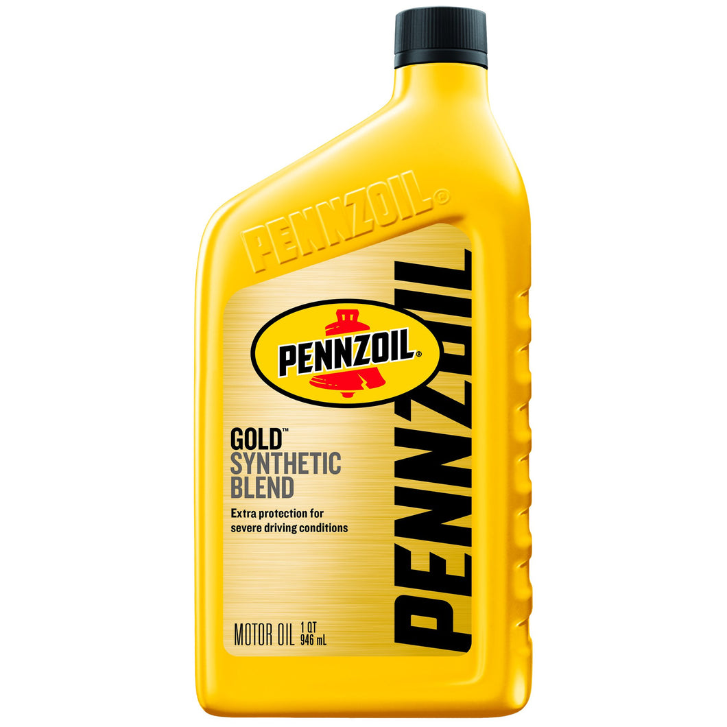 Pennzoil Gold SAE 5W-30 Synthetic Blend Motor Oil - Case of 6 (1 qt)