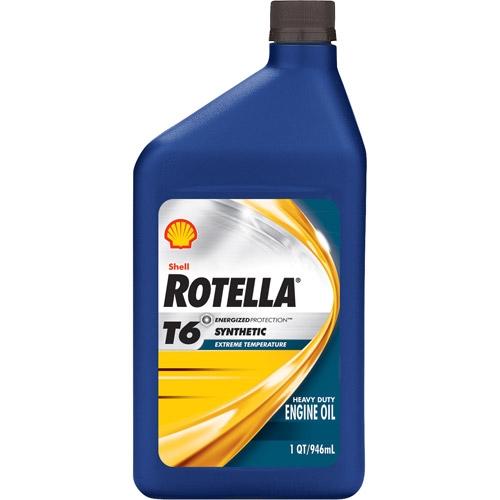 Shell Rotella T6 5W-40 (CJ-4) Full Synthetic Heavy Duty Engine Oil - Case of 24 (1 qt)