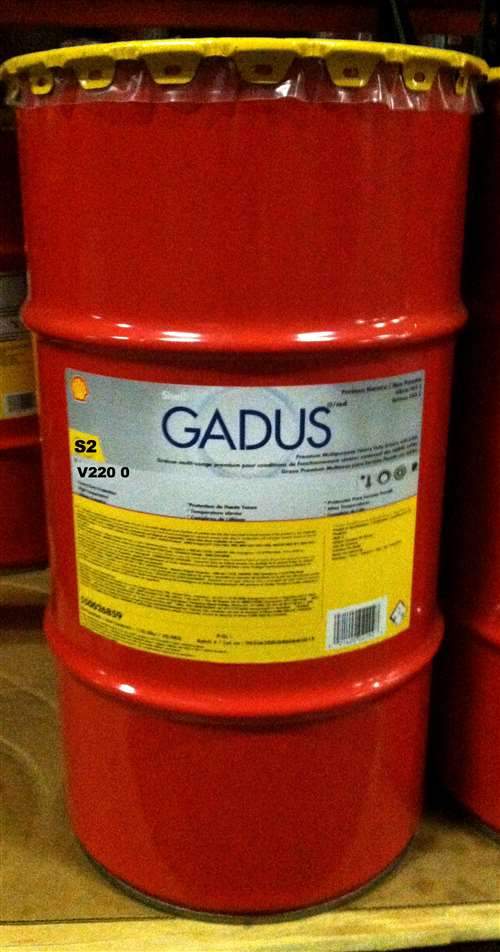Shell Gadus S2 V220 0 Extreme-Pressure Industrial Grease - 110 Pound Keg