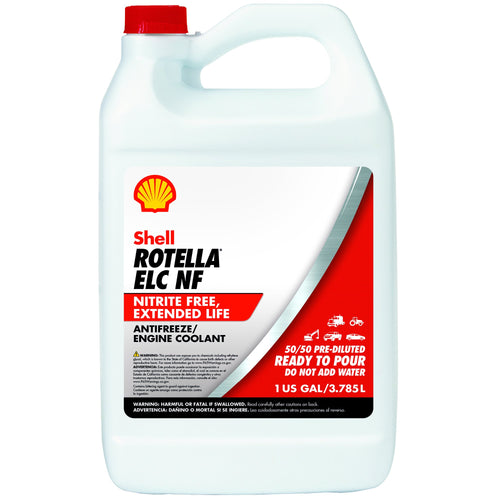 Shell Rotella ELC NF Antifreeze-Coolant Pre-Diluted 50/50 - Case of 6 (1 Gallon)