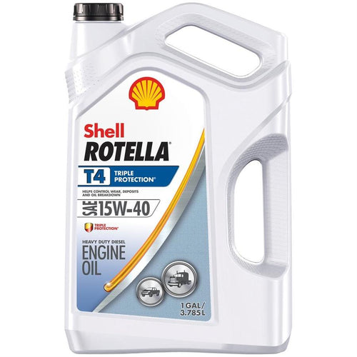 Shell Rotella T4 Triple Protection 15W-40 CJ4 Motor Oil - Case of 3 (1 Gallon)