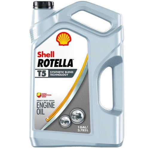 Shell ROTELLA T5 10W-30 Synthetic Blend Engine Oil - Case of 3 (1 Gallon)