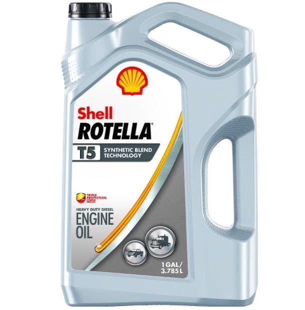 Shell ROTELLA T5 10W-30 Synthetic Blend Engine Oil - Case of 3 (1 Gallon)