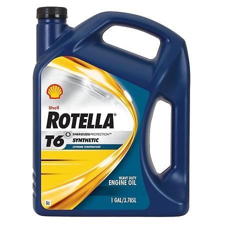 Shell Rotella T6 5W-40 Fully Synthetic Heavy Duty Engine Oil - Case of 3 (1 Gallon)