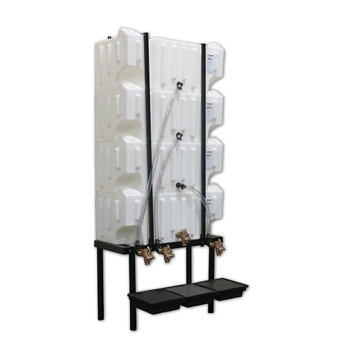 Wall-Stacker Gravity Feed System (4) 32 Gallon Tanks