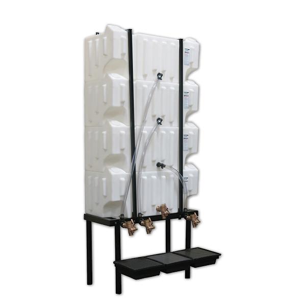Wall-Stacker Gravity Feed System (4) 32 Gallon Tanks